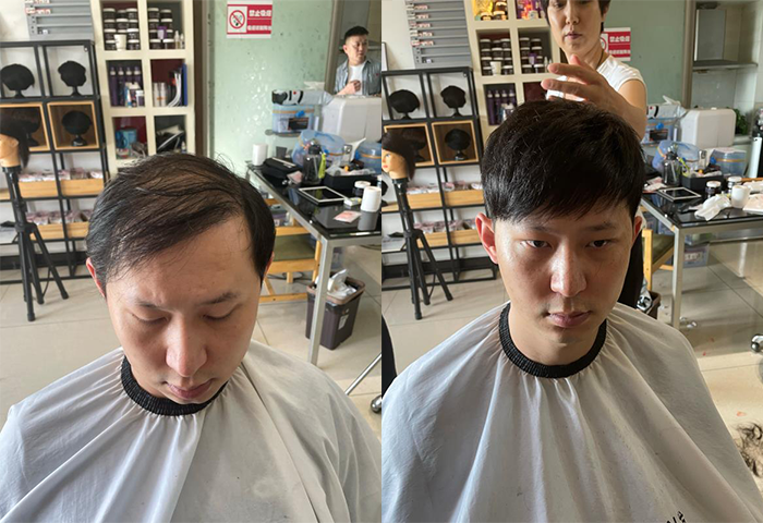 头发自然真实，带起来方便