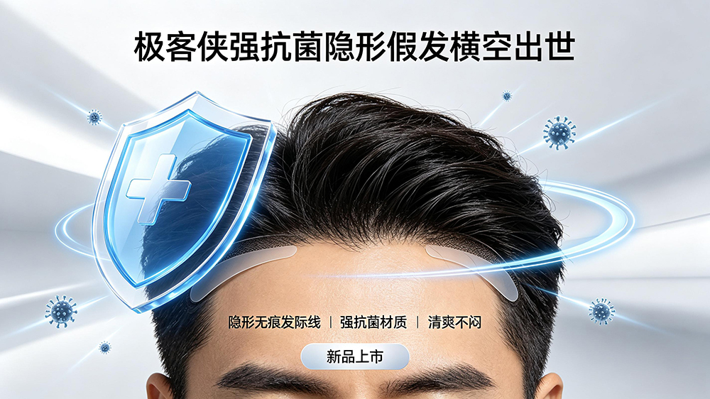 🚨脱发星人终极救赎！极客侠强抗菌隐形假发横空出世，发际线奇迹“重生”🔬✨