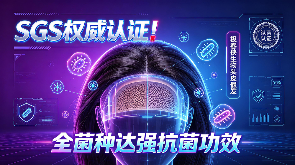 SGS权威认证！极客侠生物头皮假发全菌种达强抗菌功效 重新定义男士假发健康标准