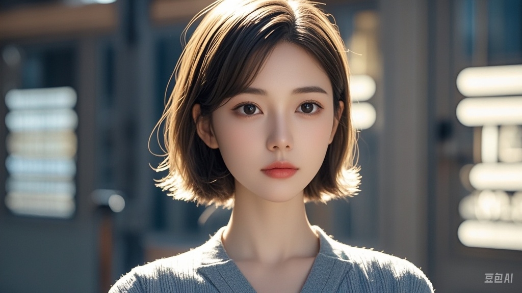 侧分短发