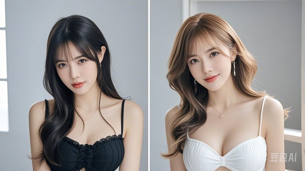 李女士佩戴假发效果