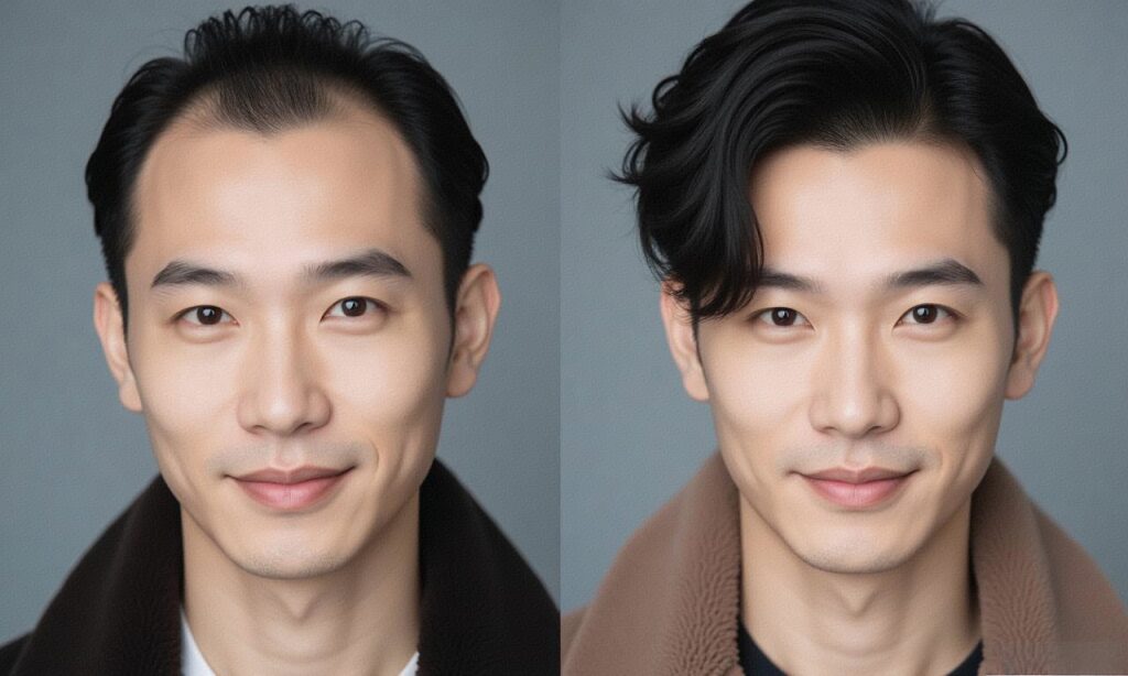 ?发际线太高怎么拯救男？ 中年男人的”发际线保卫战”：一场与时间角力的美学突围
