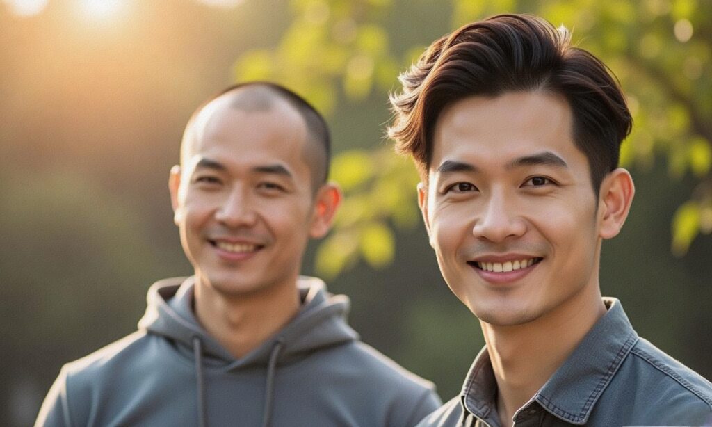 征兆2：发际线后移的“隐形刀削”  