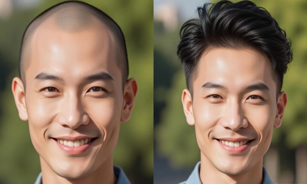 ?发际线后移，颜值崩塌？拯救M型脱发，刻不容缓！