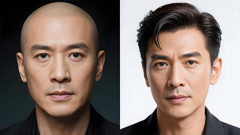 男士假发定制效果