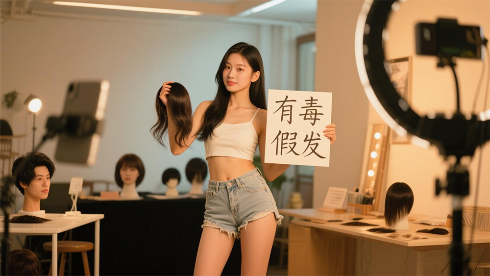 直播间低价假发，可能有危险成分