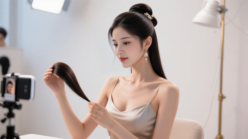 直播间劣质假发片