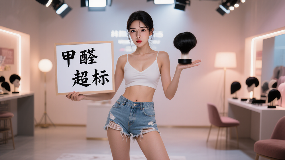 直播间假发能买吗？揭秘劣质假发的3大毒刃：甲醛、秃斑、致癌！?