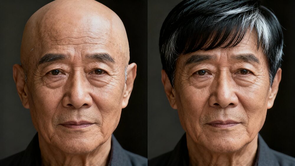 王大爷(62岁,戴了半年极客侠纳米丝假发)