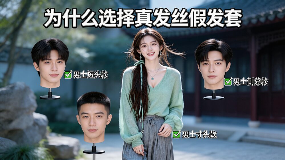 为什么选择真发丝假发套?