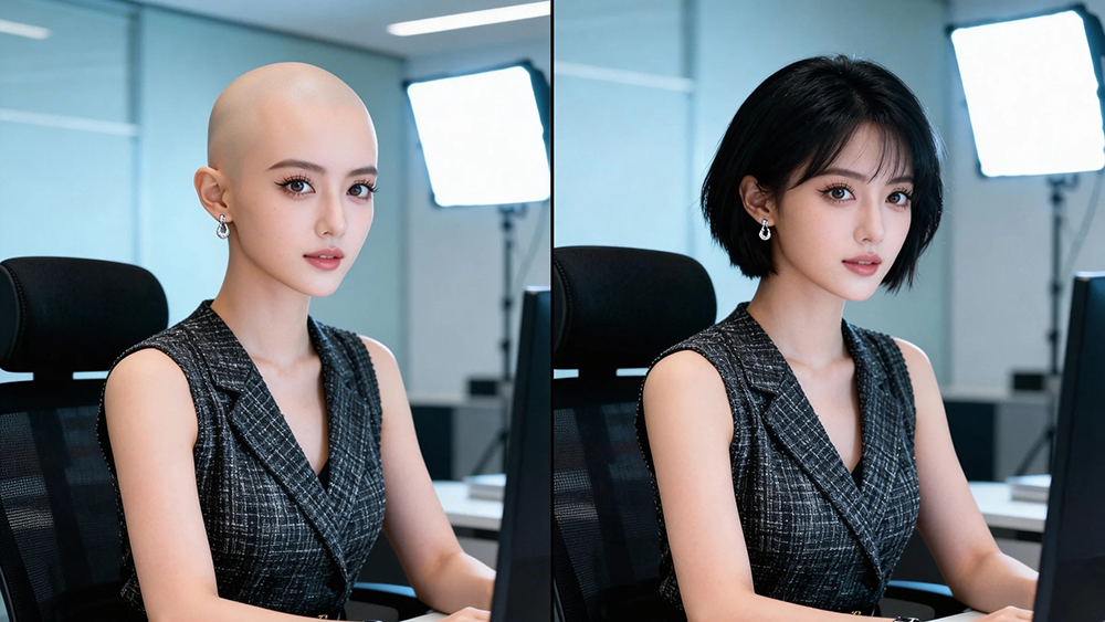 化疗脱发佩戴极客侠假发效果