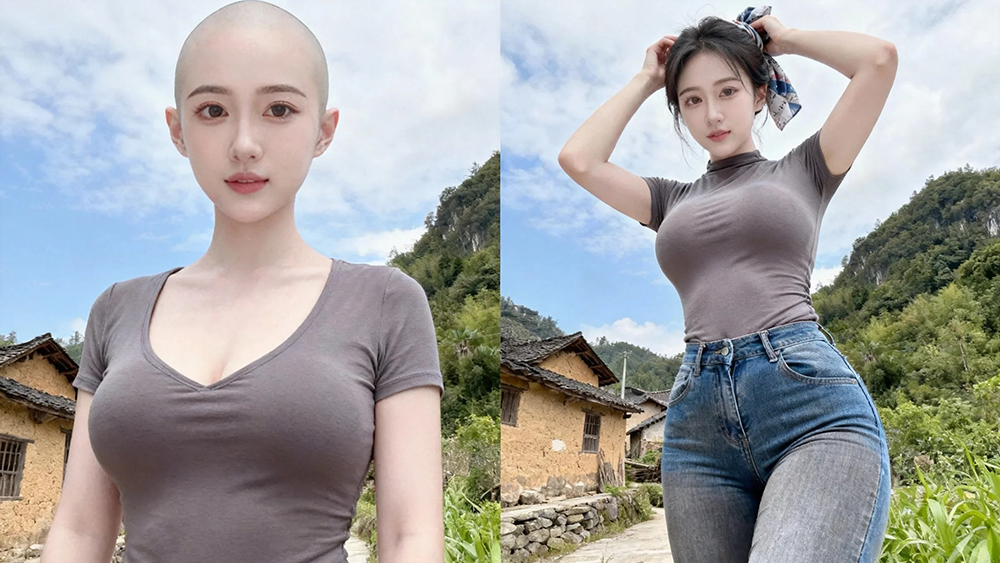 产后脱发佩戴极客侠假发前后效果对比