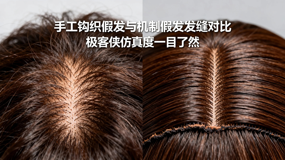 手工假发和机织假发对比