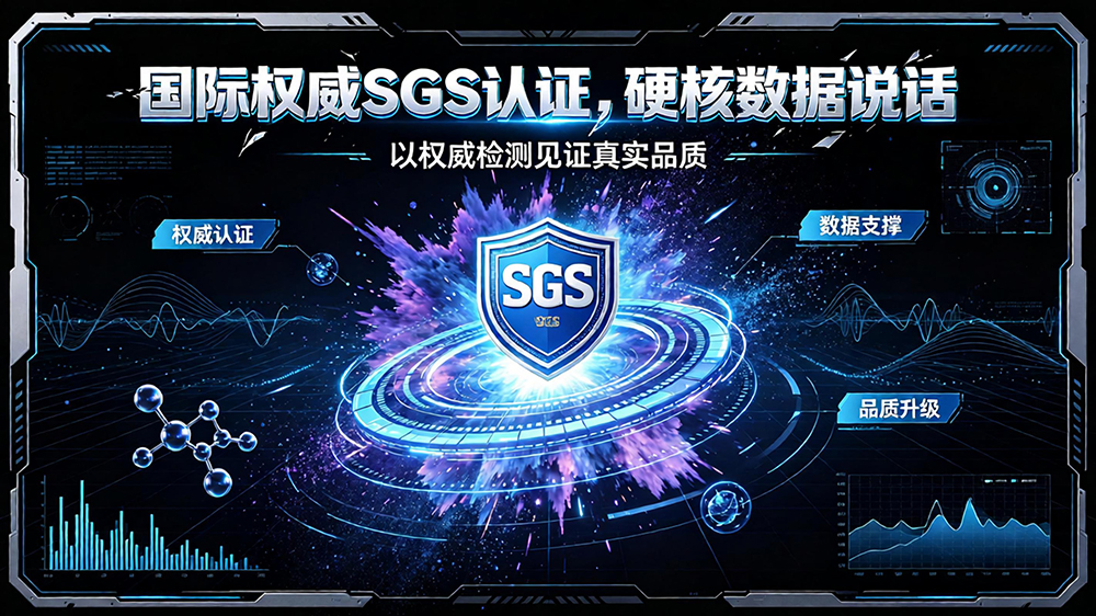 国际权威SGS认证,硬核数据说话