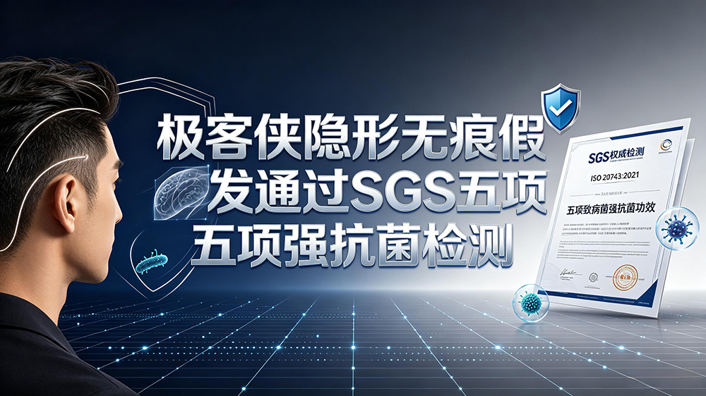 脱发秃顶健康隐患引关注 极客侠隐形无痕假发通过SGS五项强抗菌检测