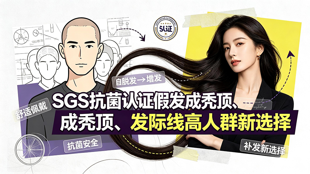 ? 2.5亿国人深陷脱发危机!SGS抗菌认证假发成秃顶、发际线高人群新选择✨