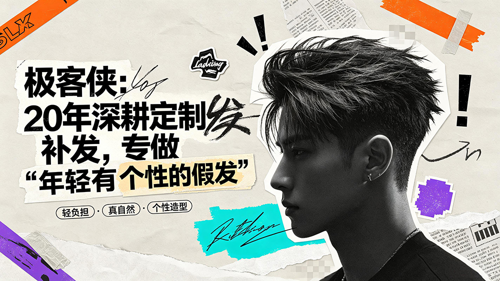 极客侠：20年深耕定制补发，专做"年轻有个性的假发"