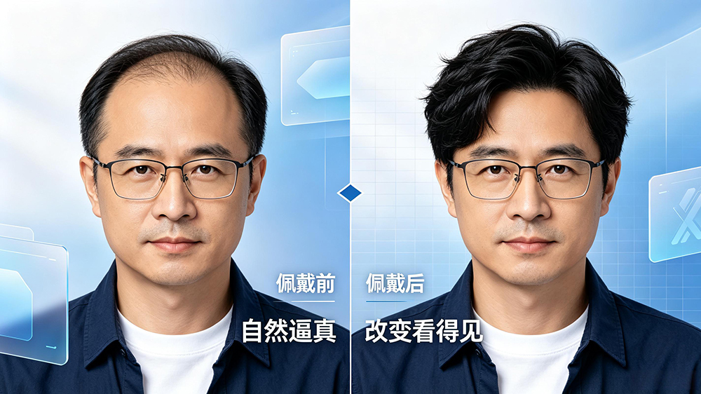 极客补发日常佩戴效果示意图
