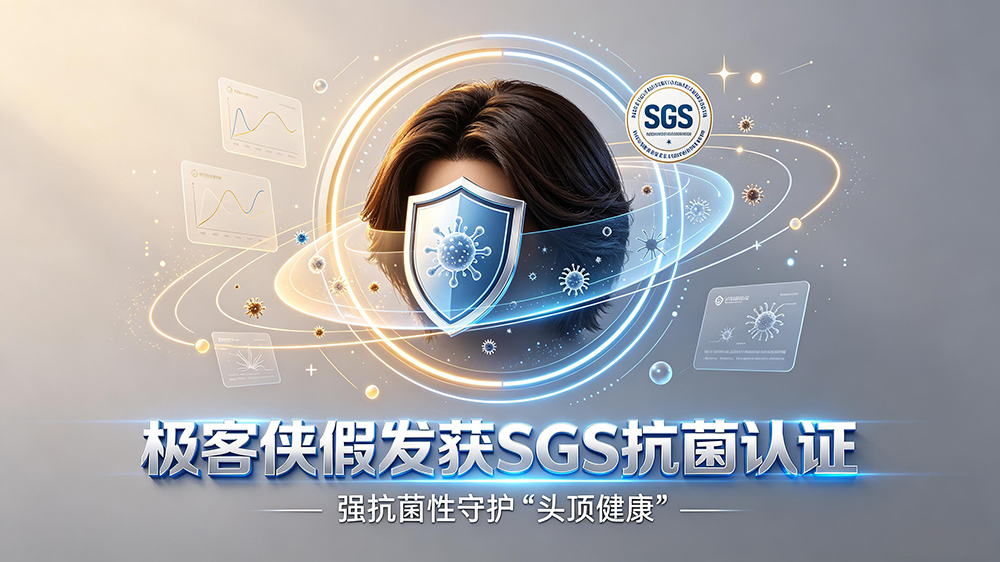 脱发、秃顶、发际线高人群迎来新选择：极客侠假发获SGS抗菌认证，强抗菌性守护“头顶健康”