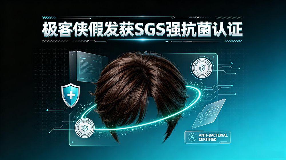 极客侠假发获SGS强抗菌认证!脱发人群的"隐形救星"来了