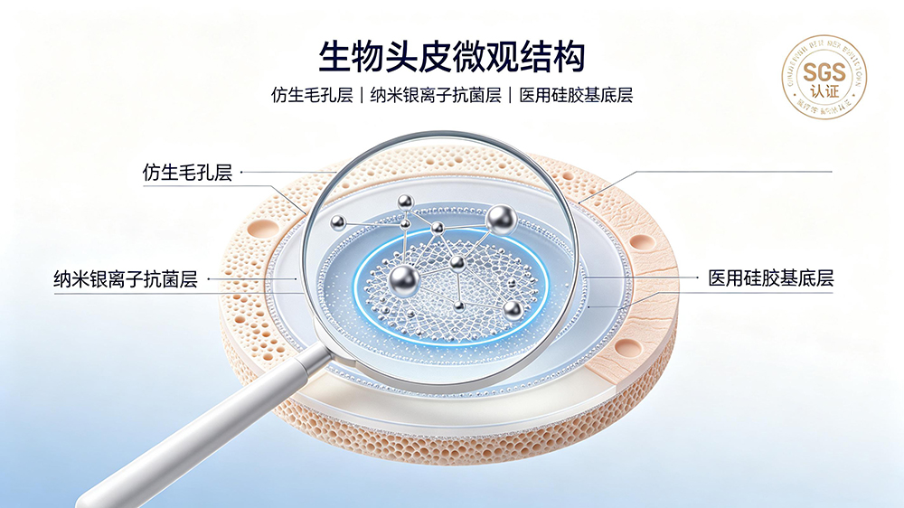 极客侠生物头皮假发微观结构