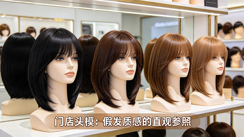 门店头模是判断发丝光泽、发量与发际线走向的重要参照